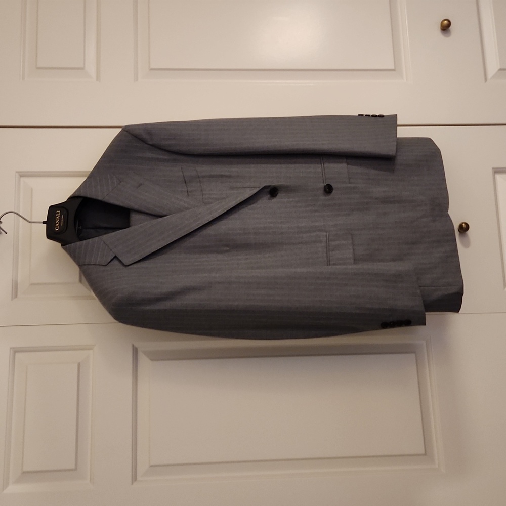 Lanvin Collection - Gorgeous Men's Wool Business Suit Light Gray